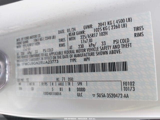2024 FORD ESCAPE ACTIVE 9