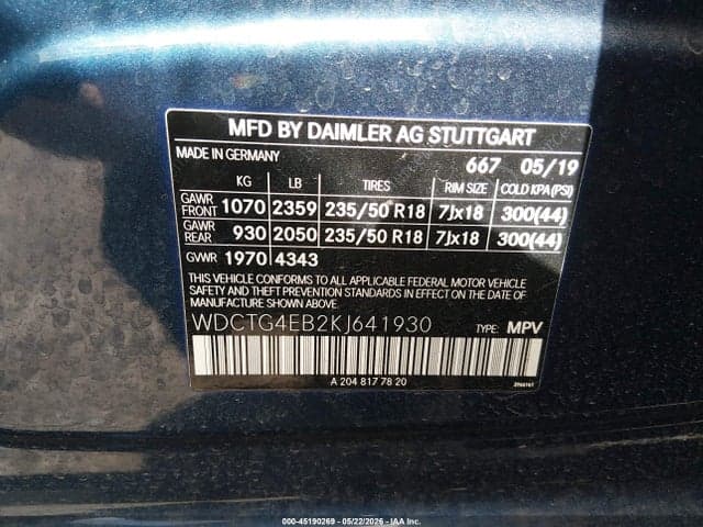 2019 MERCEDES-BENZ GLA 250 9