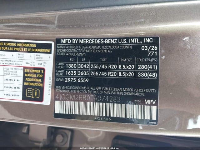 2026 MERCEDES-BENZ EQE 320+ SUV 9