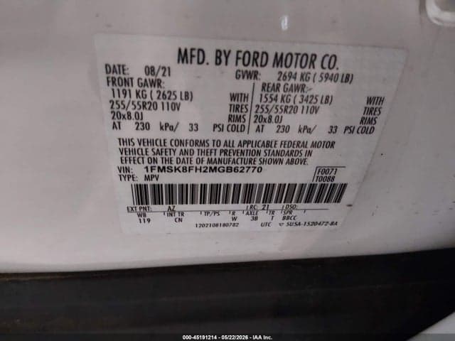 2021 FORD EXPLORER LIMITED 9