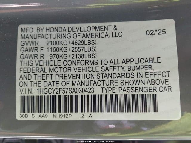 2025 HONDA ACCORD HYBRID SPORT 9