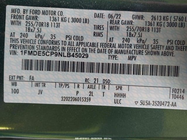 2022 FORD BRONCO OUTER BANKS 9
