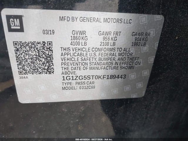 2019 CHEVROLET MALIBU RS 9