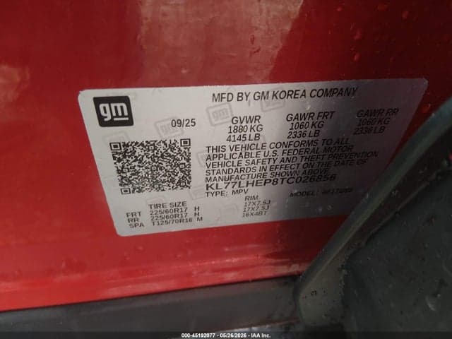 2026 CHEVROLET TRAX FWD LT 9