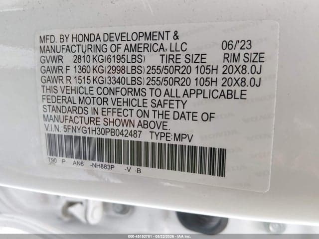 2023 HONDA PILOT AWD SPORT 9