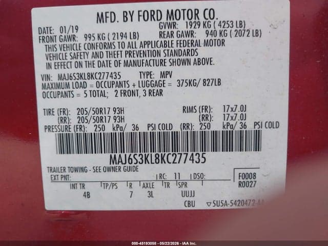 2019 FORD ECOSPORT TITANIUM 9