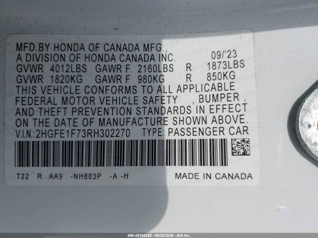 2024 HONDA CIVIC EX 9