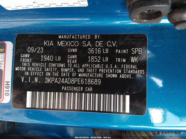 2023 KIA RIO S 9