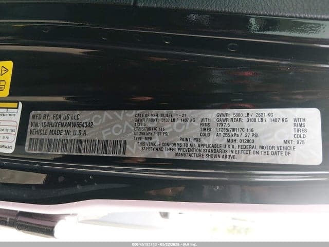 2021 JEEP WRANGLER UNLIMITED RUBICON 4X4 9