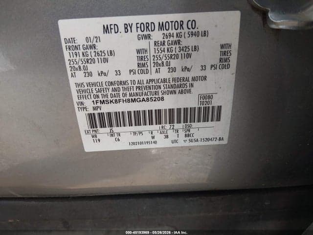 2021 FORD EXPLORER LIMITED 9