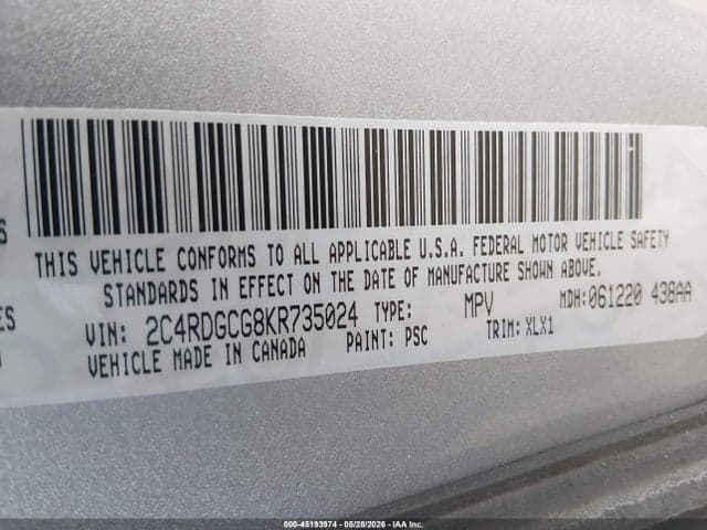 2019 DODGE GRAND CARAVAN SXT 9