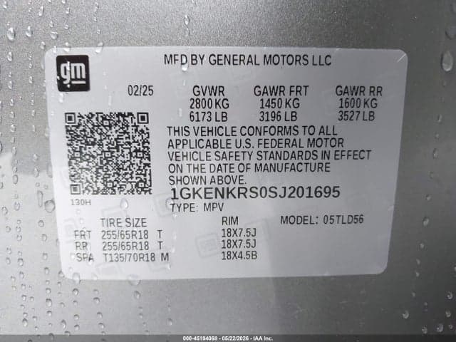 2025 GMC ACADIA FWD ELEVATION 9