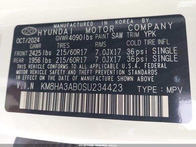 2025 HYUNDAI KONA SE 9