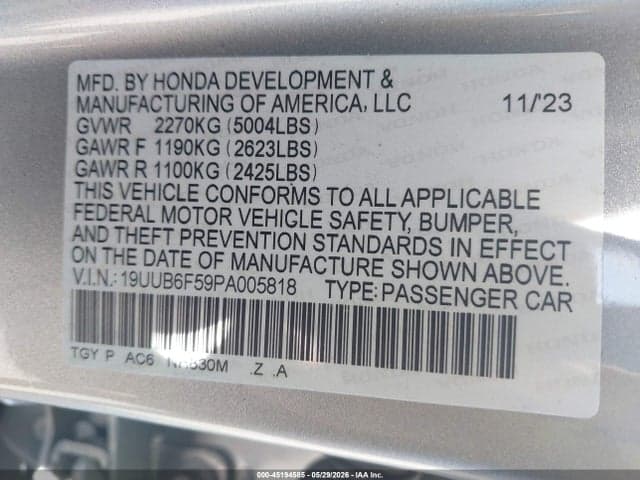 2023 ACURA TLX A-SPEC PACKAGE 9