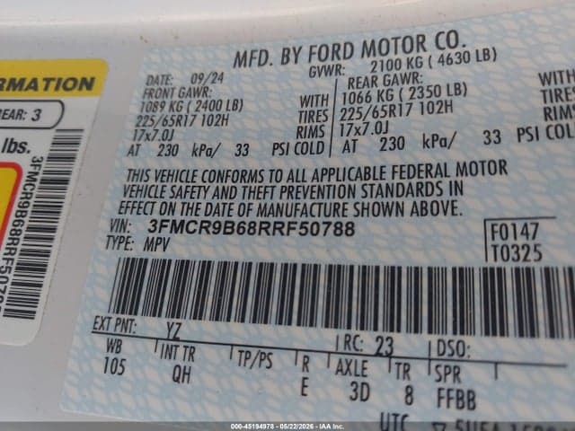 2024 FORD BRONCO SPORT BIG BEND 9