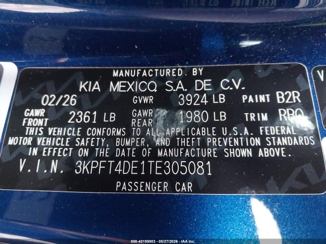 2026 KIA K4 LXS 9