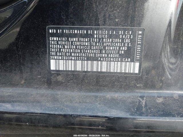 2023 VOLKSWAGEN JETTA 1.5T SPORT 9
