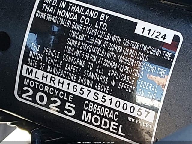 2025 HONDA CB650 R 10