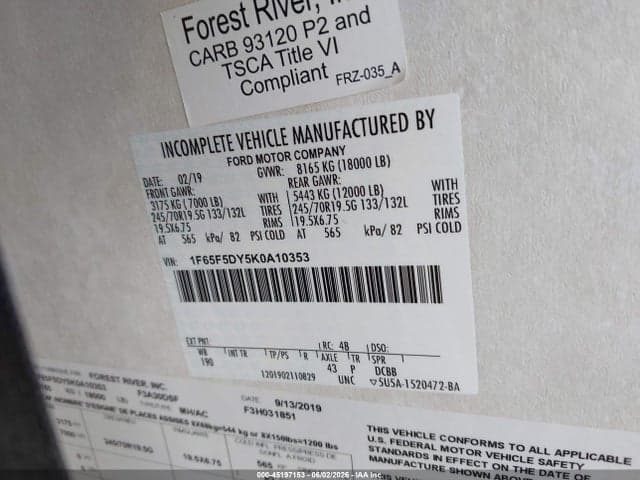 2019 FORD F53 9