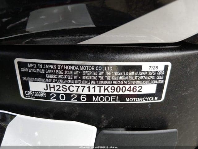 2026 HONDA CBR1000 RR 10