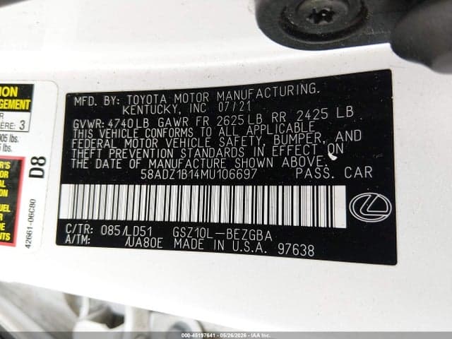 2021 LEXUS ES 350 9