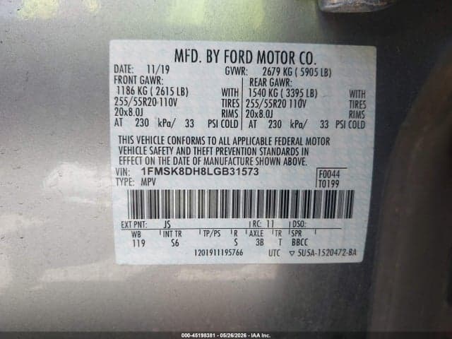 2020 FORD EXPLORER XLT 9