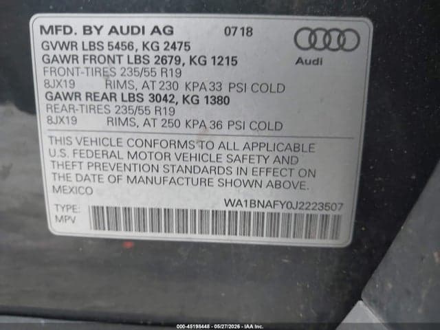 2018 AUDI Q5 2.0T PREMIUM/2.0T TECH PREMIUM 9
