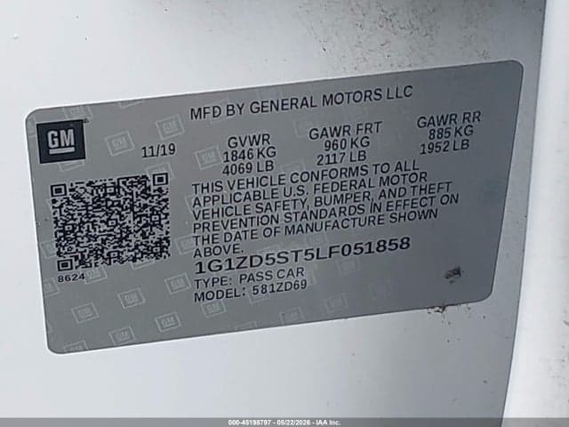 2020 CHEVROLET MALIBU FWD LT 9