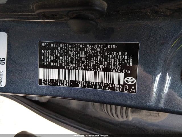 2018 TOYOTA COROLLA LE 9