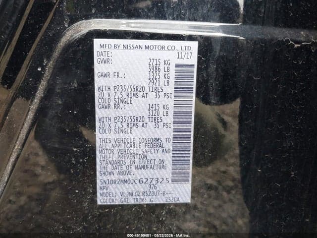2018 NISSAN PATHFINDER SL 9