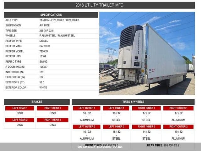 2018 UTILITY TRAILER MFG UNKNOWN 14