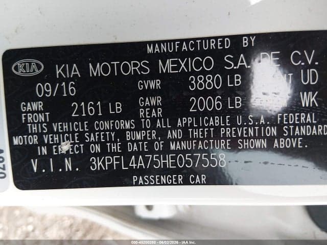 2017 KIA FORTE S 9