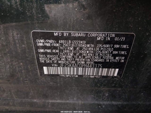 2023 SUBARU FORESTER 9
