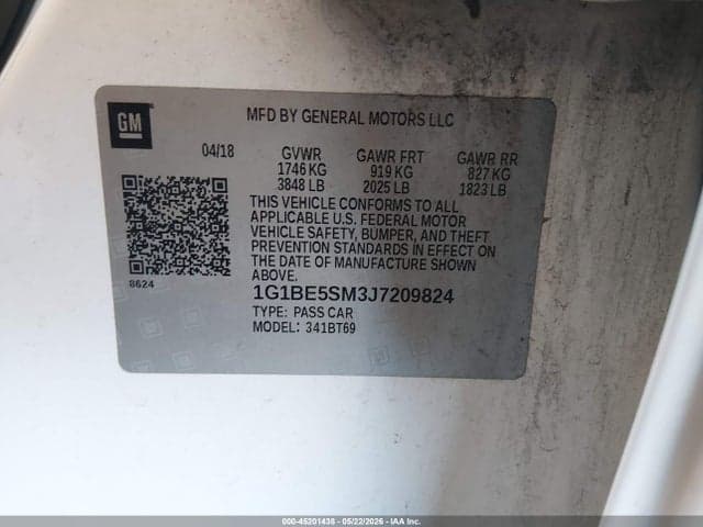 2018 CHEVROLET CRUZE LT AUTO 9