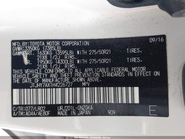 2017 LEXUS LX 570 9