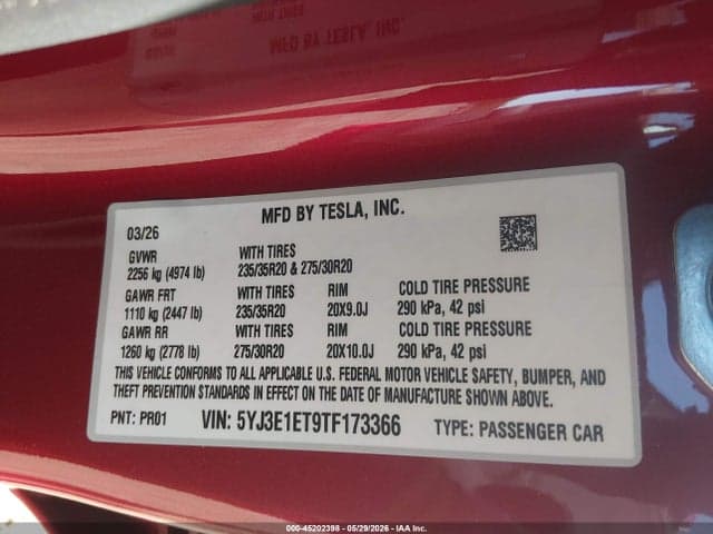 2026 TESLA MODEL 3 PERFORMANCE ALL-WHEEL DRIVE 9