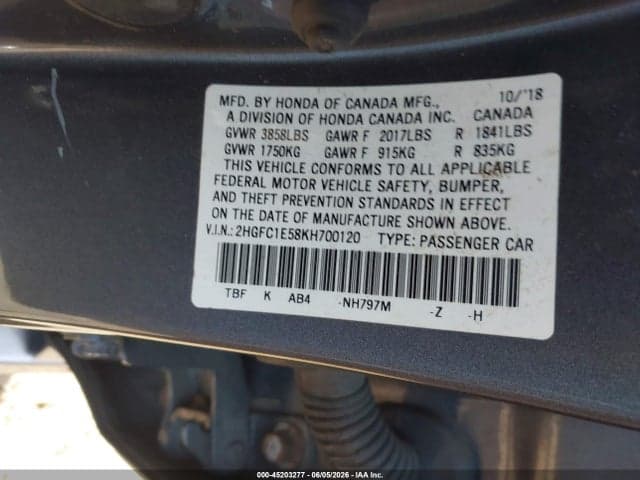 2019 HONDA CIVIC SI 9