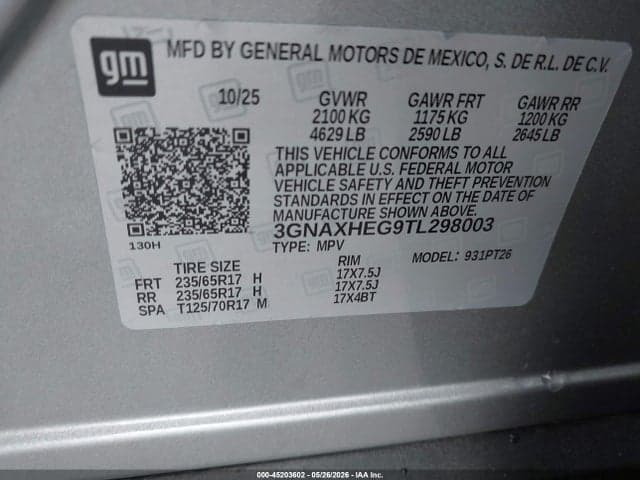 2026 CHEVROLET EQUINOX FWD LT 9