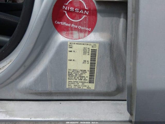 2017 NISSAN ALTIMA 2.5 S 9