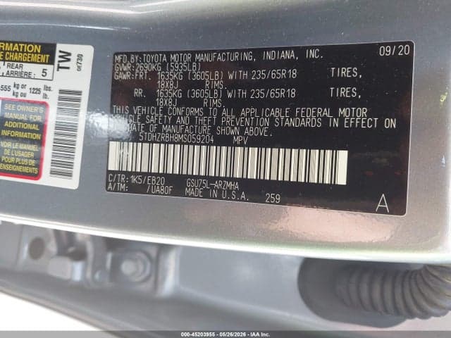 2021 TOYOTA HIGHLANDER XLE 9