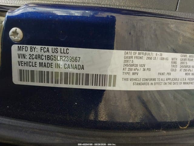 2020 CHRYSLER PACIFICA TOURING L 9