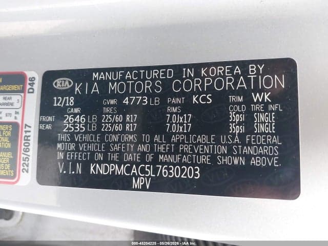 2020 KIA SPORTAGE LX 9