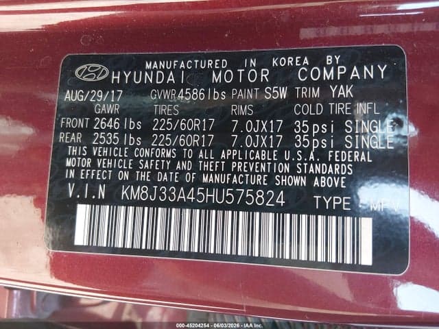 2017 HYUNDAI TUCSON SE 9