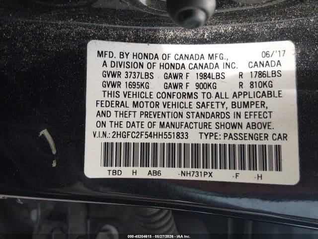 2017 HONDA CIVIC LX 9