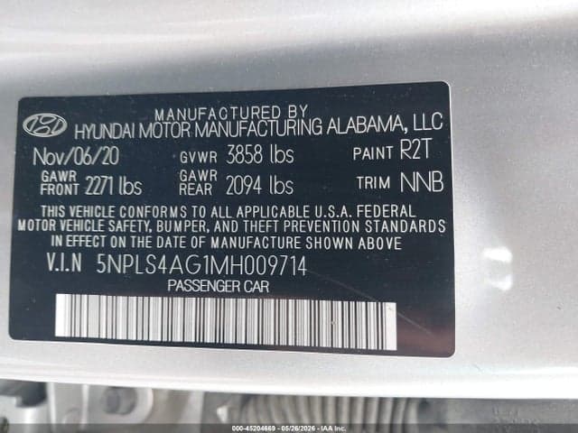 2021 HYUNDAI ELANTRA SEL 9