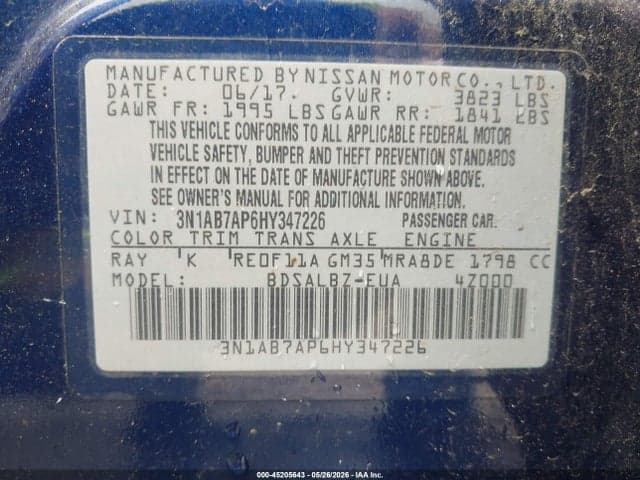 2017 NISSAN SENTRA S 9