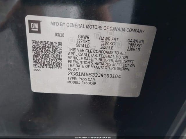2018 CADILLAC XTS LUXURY 9