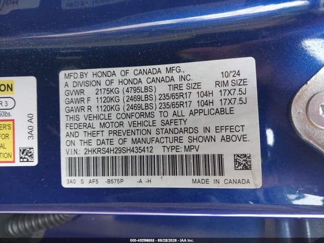 2025 HONDA CR-V LX AWD 9