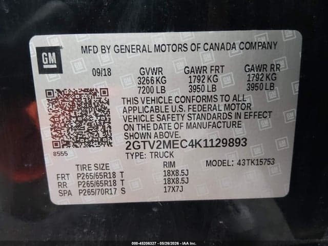 2019 GMC SIERRA 1500 LIMITED SLE 10