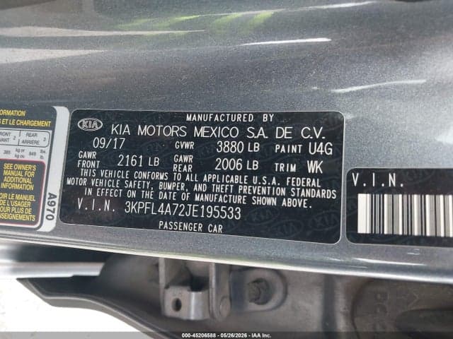 2018 KIA FORTE S 9